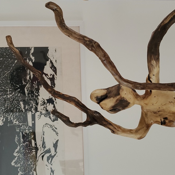 Al One Piece Wood Sculpture - Picture 3 of 12